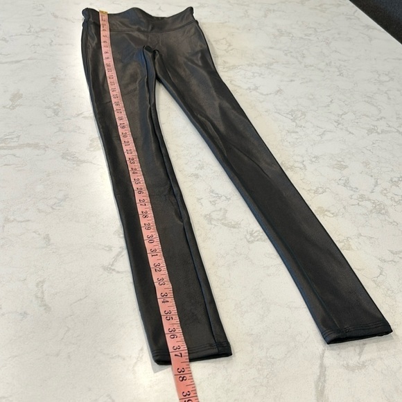 SPANX Faux Leather Leggings XS Tall Black Pants - Picture 7 of 15
